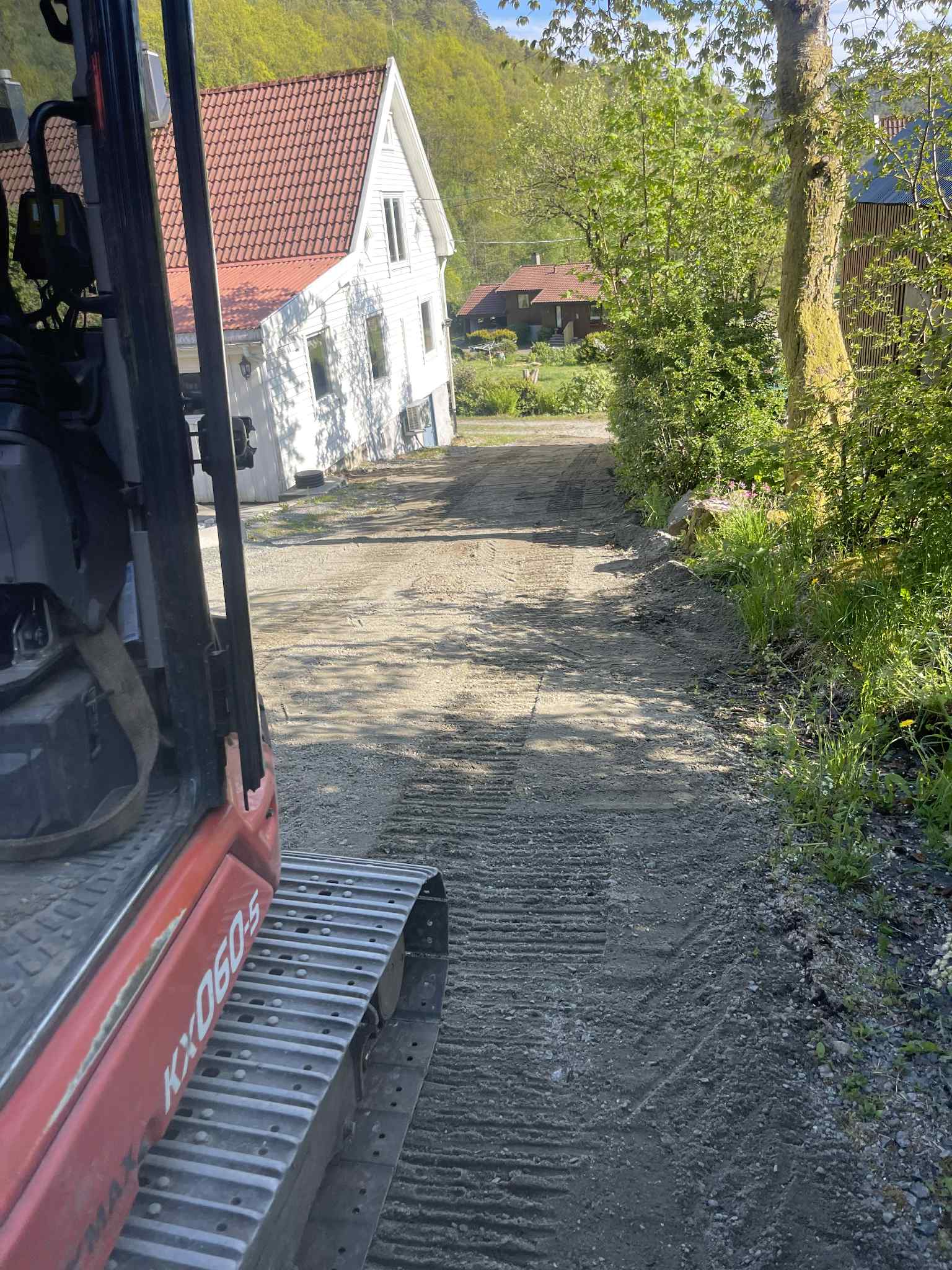 Bruk av gravemaskin