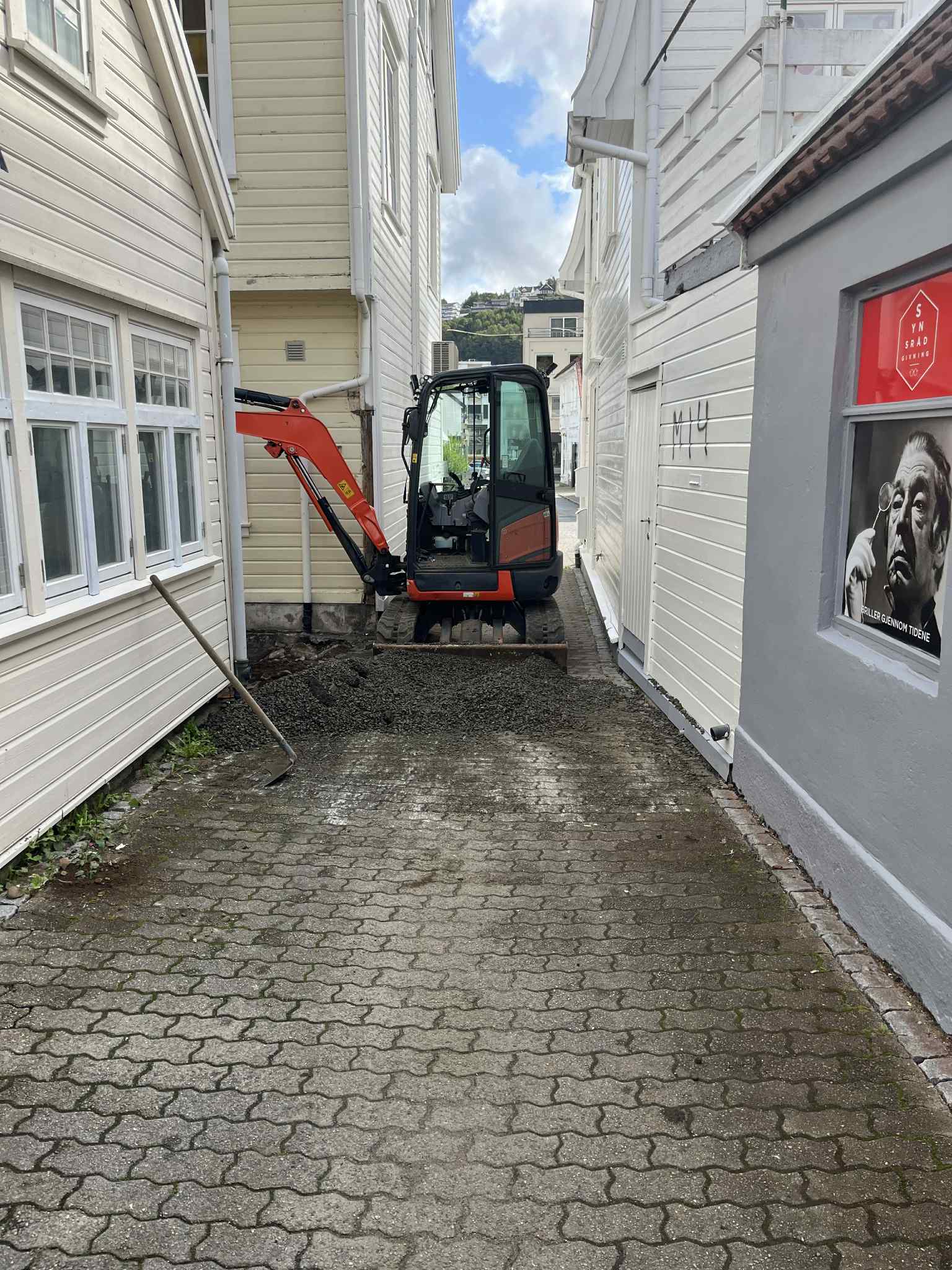 Utgraving av området