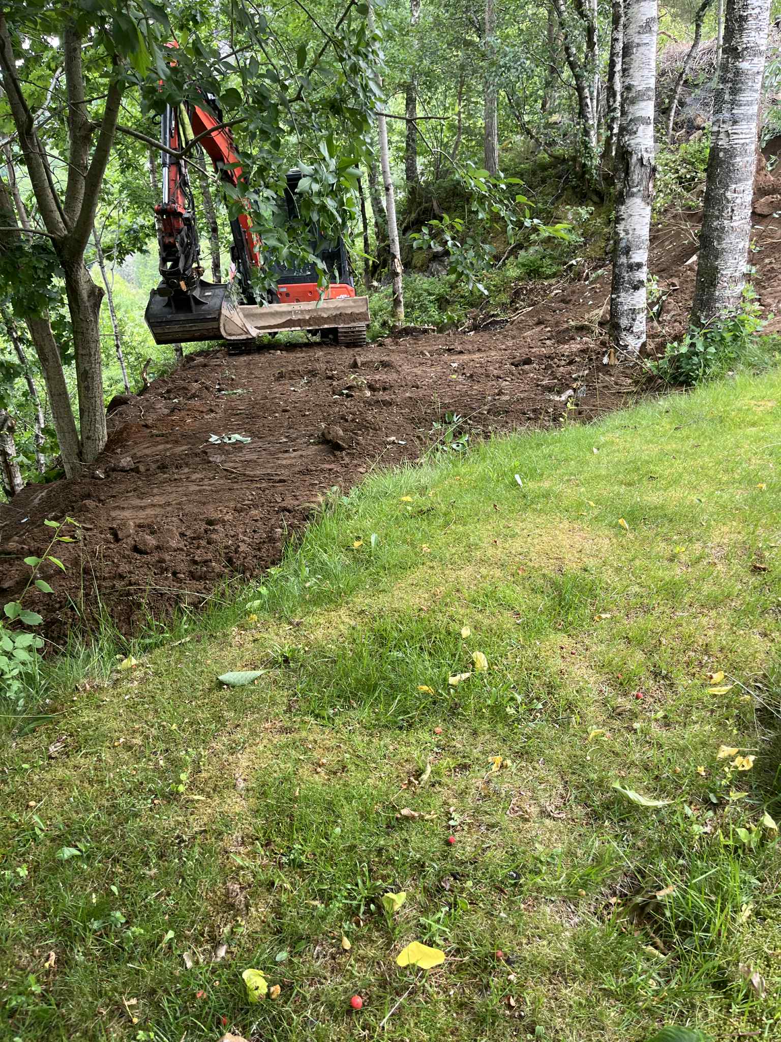 Utgravd området